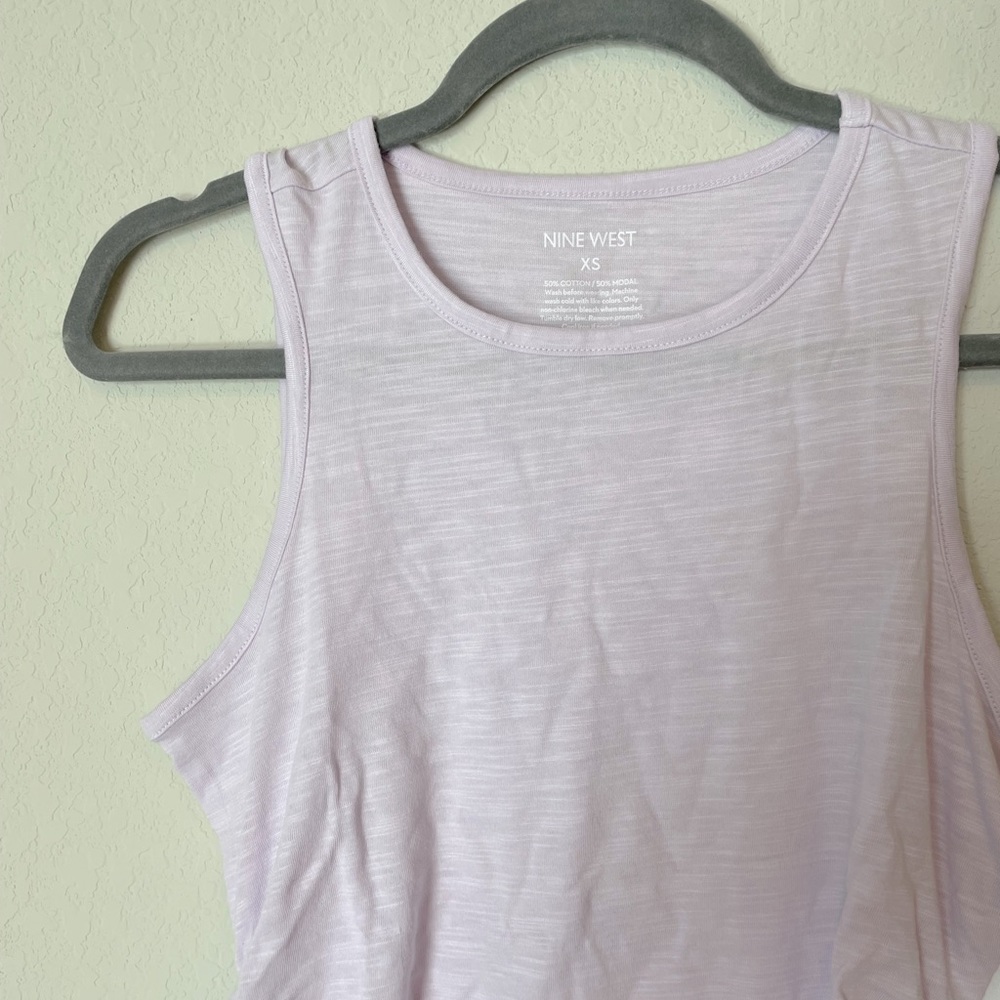 NWT Nine West Side Ruched Tank - Picture 2 of 5